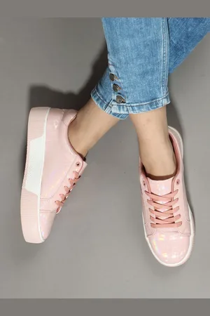 Elle Women Textured Lace-Up Espadrilles Sneakers
