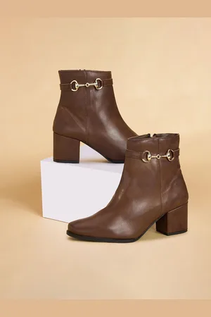 Pantaloons Women Block Heel Monk Strap Boot