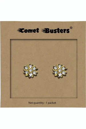 Comet Busters Gold-Plated Contemporary Studs Ear Stickers