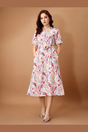 all about you Printed Fit & Flare Midi Dress