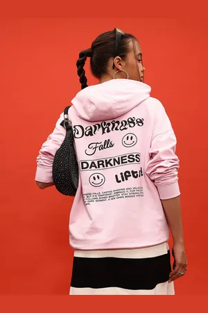 DressBerry Blush Breeze Hooded Relaxed Sweatshirt