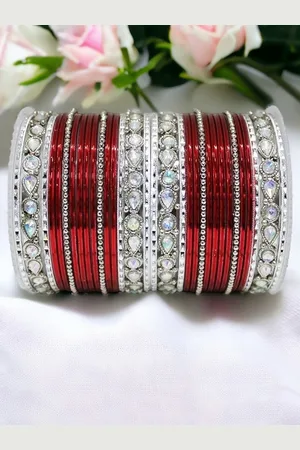 Leshya Set of 32 Brass-Plating & Gold Plating Bangle Set