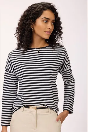 Bombay High Women Striped Cotton Top