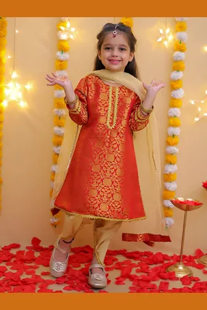 BownBee Girls Kurta with Salwar & Dupatta