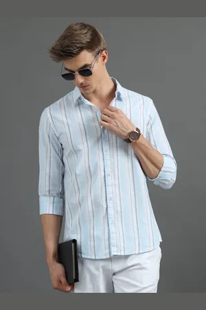 Bushirt Classic Striped Cotton Casual Shirt