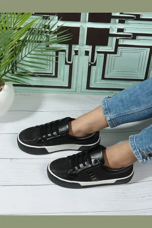 Elle Women Textured Sneakers