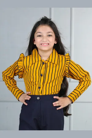 Cutiekins Girls Striped Shirt Style Top