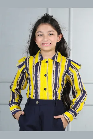 Cutiekins Girls Striped Shirt Style Top