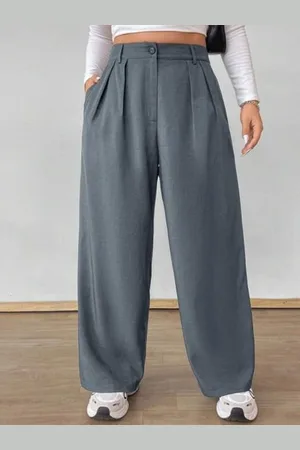 Broadstar Women Smart High-Rise Loose Fit Trouser