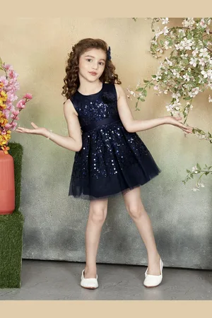 Lil Peacock Girls Embellished Fit and Flare Dress