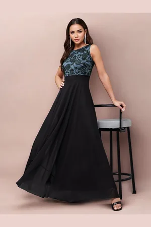 Miss Chase Women Georgette Fit & Flare Maxi Dress