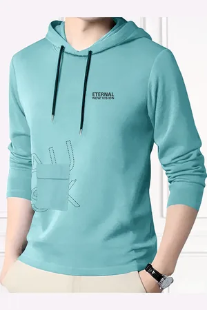 Ausk Typography Printed Long Sleeves Hooded Tshirt