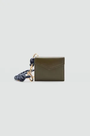MANGO Women Cardholder with Detachable Sling Strap