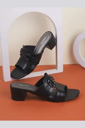 All Things Mochi Women Open Toe Block Sandals with Buckles