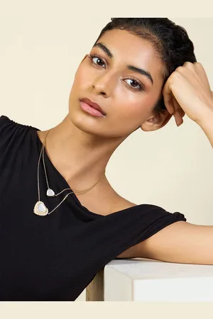 ISHARYA Brass Gold-Plated Layered Necklace