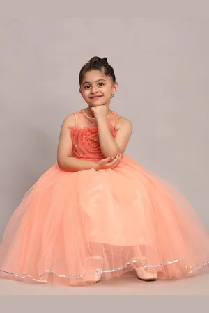 Toy Balloon Kids Girls Embellished Net Fit & Flare Maxi Dress