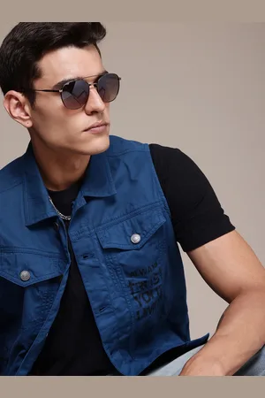 Roadster The Life Co. Sleeveless Pure Cotton Tailored Jacket
