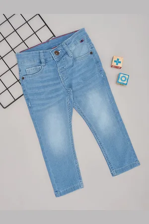 Pantaloons Boys Cotton Regular Fit Low Distress Heavy Fade Jeans