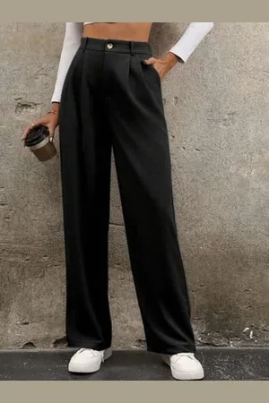 Broadstar Women Smart High-Rise Pleated Korean Pants
