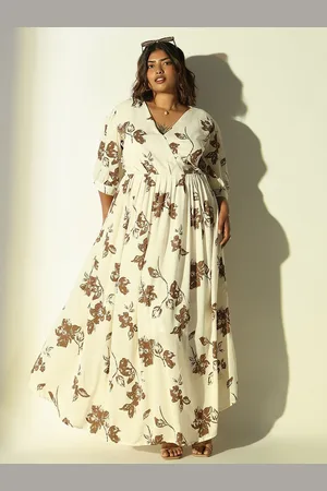 SHOWOFF Women Floral Printed Cuffed Sleeve Wrap Dress