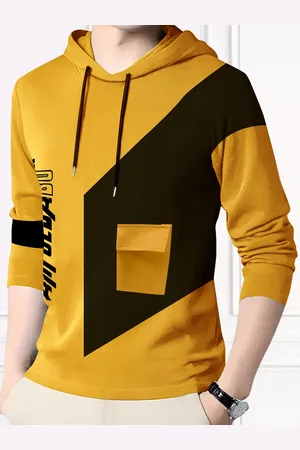 Ausk Typography Printed Long Sleeves Hooded Tshirt