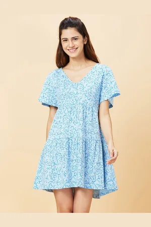 Being Human Floral Printed A-Line Dress