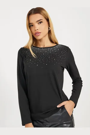 Styli Women Embellished Round Neck Long Sleeves Regular Party Top