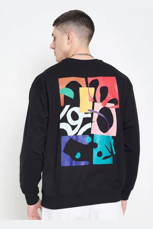 Mast & Harbour Men Graphic Printed Oversized Pullover Sweatshirt