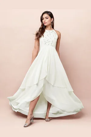 Miss Chase Women Embellished Layered Maxi Dress