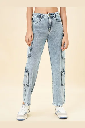 Pantaloons Girl Cotton Straight Fit Mid-Rise Jeans