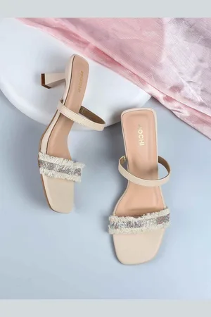 All Things Mochi Women Embellished Open Toe Block Sandals