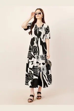 all about you Abstract Print Fit & Flare Midi Dress