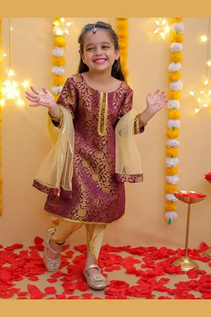 BownBee Girls Kurta with Salwar & With Dupatta