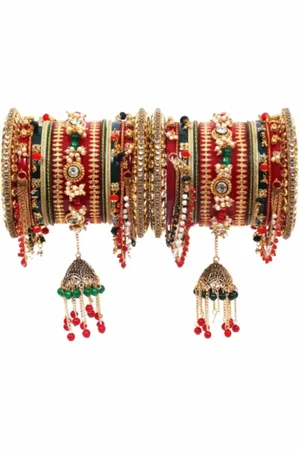 Align Set Of 2 Gold-Plated Beaded Chuda Bangles