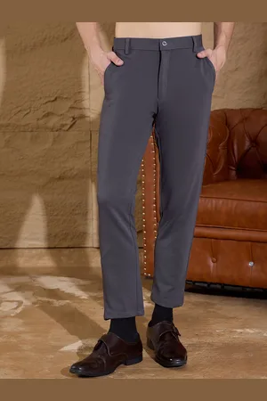 DENNISON Men Textured Chinos Fit 4 Way Lycra Trouser