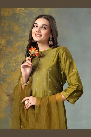 Lakshita Women Embroidered Regular Kurta with Palazzos & With Dupatta