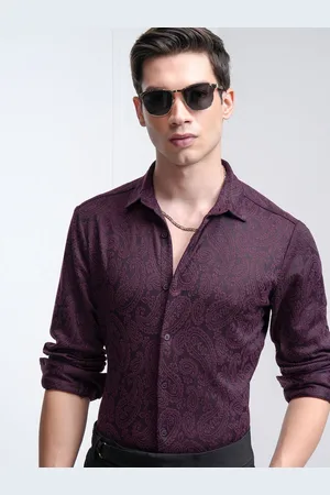 Highlander Men Reg Collar Full Slv Jacquard Shirt