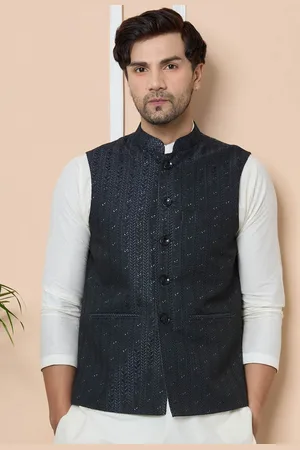 See Designs Woven Design Nehru Jacket