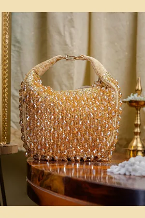 Nidhi Rathi Embroidered Pearls Embellished Purse Clutch
