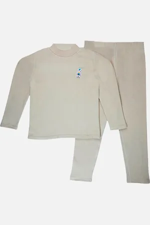 Little Surprise Box LLP Kids Crew Neck Upper & Lower Body Thermal Set