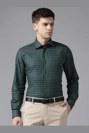 Blackberrys India Slim Fit Checked Pure Cotton Shirt