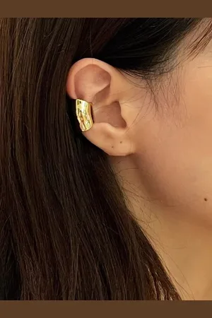 Salty Contemporary Half Hoop Earrings