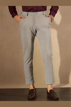 DENNISON Men Textured Chinos Fit 4 Way Lycra Trouser
