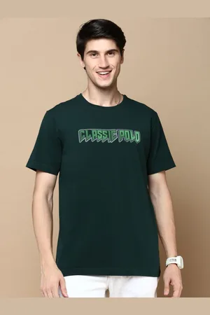 Classic Polo Men Typography Printed Round Neck Pure Cotton T-shirt