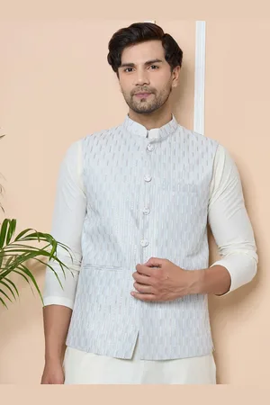 See Designs Embroidered Pure Cotton Nehru Jacket