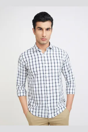 Park Avenue Men Slim Fit Opaque Checked Pure Cotton Casual Shirt