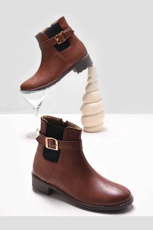 JM Looks Women Block Heeled Ankle Boots