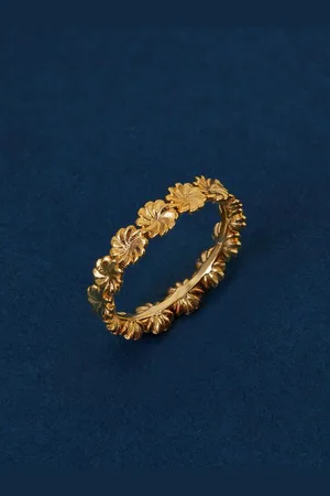 Accessorize 14K Gold Plated Flower Finger Ring