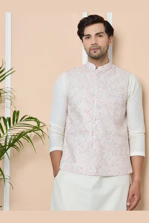 See Designs Embroidered Pure Cotton Nehru Jackets
