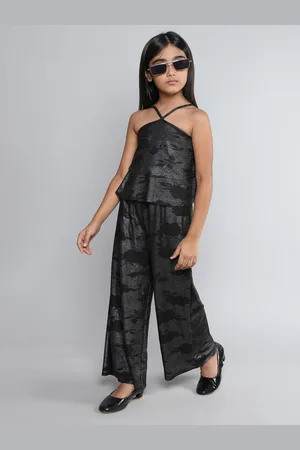 taffykids Girls Printed Halter Neck Sleeveless Top With Trouser